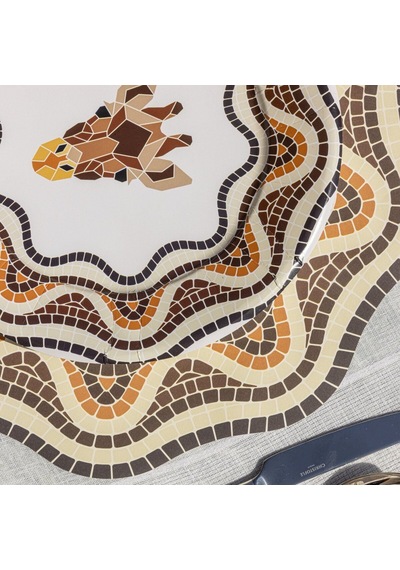 Mosaic Kağıt Tabak 26 Cm 12'li Paket Beyaz