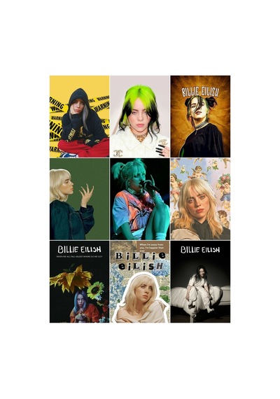 Billie Elish 2 No Çoklu Sticker Seti Diğer