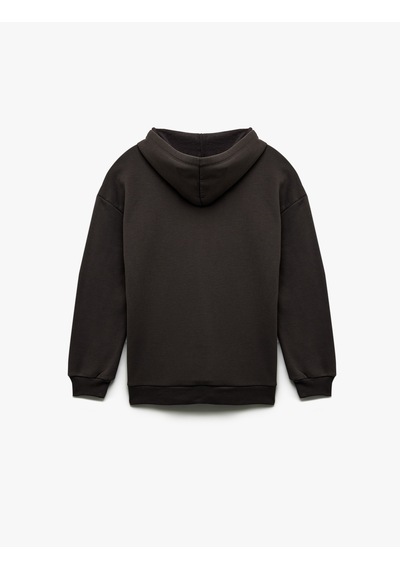 Koton Şardonlu Uzun Kollu Kapüşonlu Baskılı Oversize Sweatshirt Antrasit 6wal10152ık Antrasit Koton Şardonlu Uzun Kollu Kapüşonlu Baskılı Oversize Sweatshirt Antrasit 6wal10152ık Antrasit