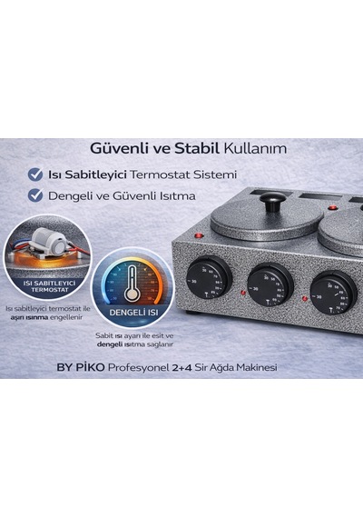 By Piko 4+2 Profesyonel Sir Ağda Makinesi Paslanmaz