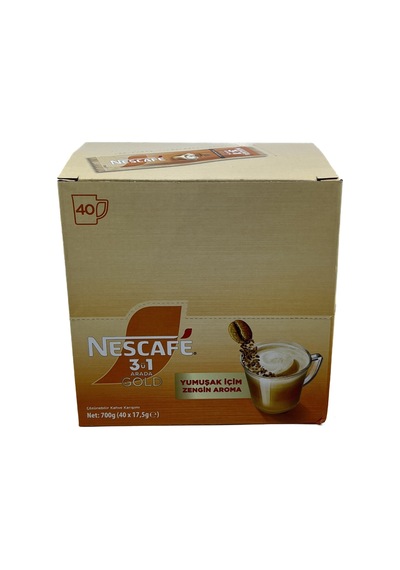 Nescafe 3'ü 1 Arada Gold - Yumuşak İçim Zengin Aroma 1 Kutu 40 Adet 17,5 G Granül