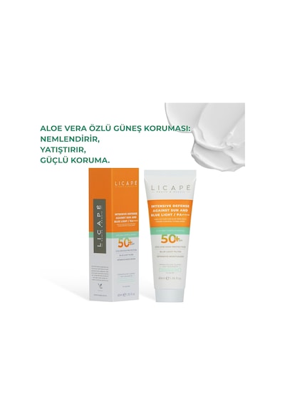 Licape Yağlı Ciltler İçin Aloe Vera Özlü Yüksek Korumalı Güneş Kremi 40ml Sku: Smg8690010483768 Açık Bej