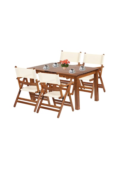 Marmaris Ahşap Bahçe Balkon Seti: 80X160 Sabit Masa + 4 Sandalye (553271610) Marmaris Ahşap Bahçe Balkon Seti: 80X160 Sabit Masa + 4 Sandalye (553271610)