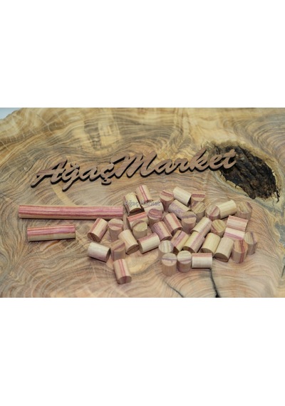 Tulip Wood - Lale Ağacı Tesbihlik Yuvarlanmış Hazır Paket