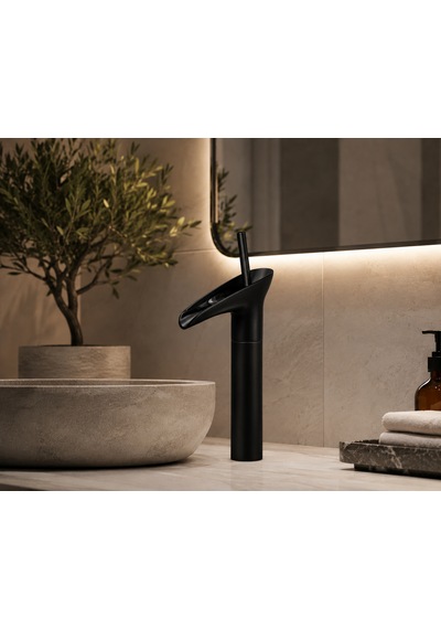 Tulumba Siyah Çanak Şelale Lavabo Bataryası