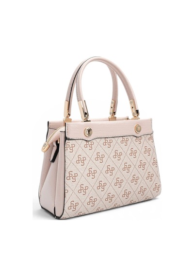 Silver & Polo Silver Polo Pembe - Pudra Monogram Kadın El Çantası Sp1292