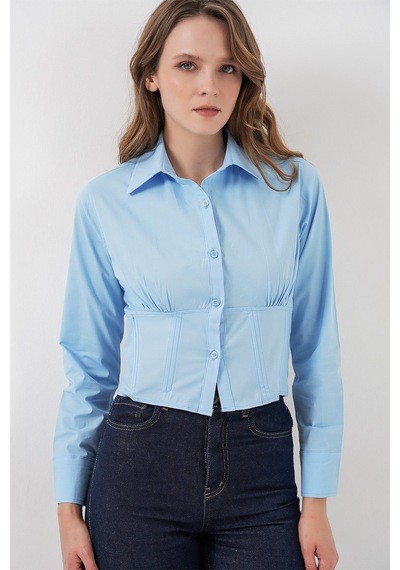 Bigdart 20231 Slim Fit Poplin Gömlek - Mavi