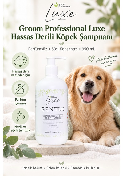 Groom Professional Hassas Derili Köpek Şampuanı 350 Ml 1:30 Konsantre - Nemlendricili Bakım
