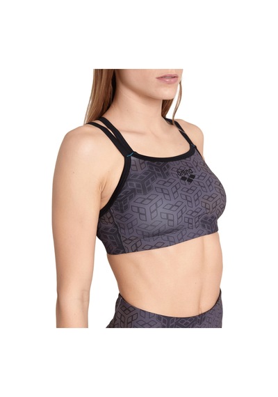 Arena Women's Bra Top Kadın Mayo Üstü Black Multı Black Multı