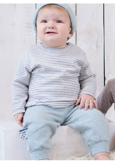 Organicera Organik Uzun Kollu Tshirt,Grey Melange ((435388665) Gri