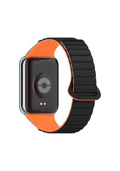 Xiaomi Mi Band 8 Pro Silikon Kordon Zore Krd-105 Strap Kayış-siyah-turuncu