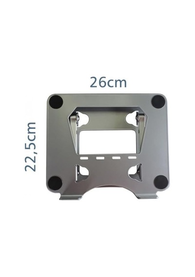 Dyt-815 Metal Ergonomik Apple Uyumlu MacBook Uyumlu Katlanabilir Laptop Standı Silver