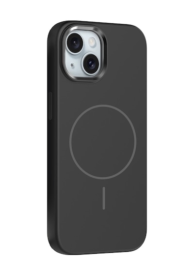 Apple Uyumlu iPhone 14 Kılıf M-safe Şarj Özellikli Metal Kamera Çerçeveli Zore Edi Silikon Kapak Siyah