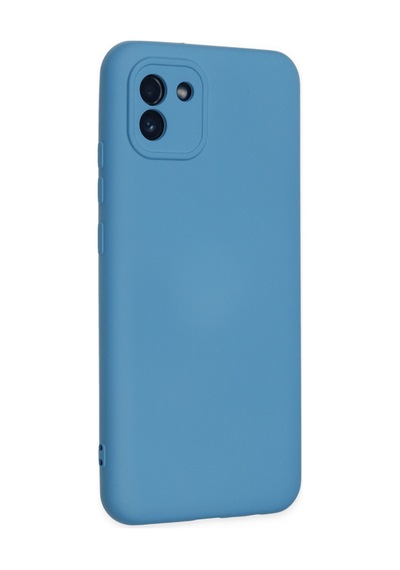 Samsung Galaxy  Uyumlu - A03 Kılıf Nano İçi Kadife Silikon - Mavi