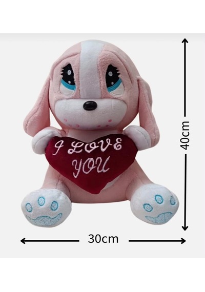 Kalpli Üzgün Köpek 40 Cm Sevimli Konforlu: Peluş Uyku Yastığı Ve Sarılma Arkadaşı Dekoratif Oyuncak Pembe Gri