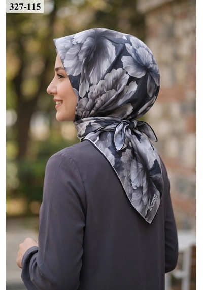 Moonscarfs Moonscarf Soft Pamuk Eşarp Gri 327-115 Çok Renkli