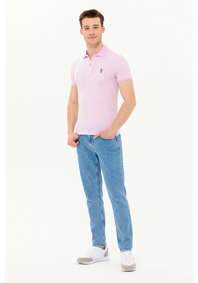 U.S. Polo Assn. Erkek Polo Yaka T-shirt 50263371-vr211 Pembe