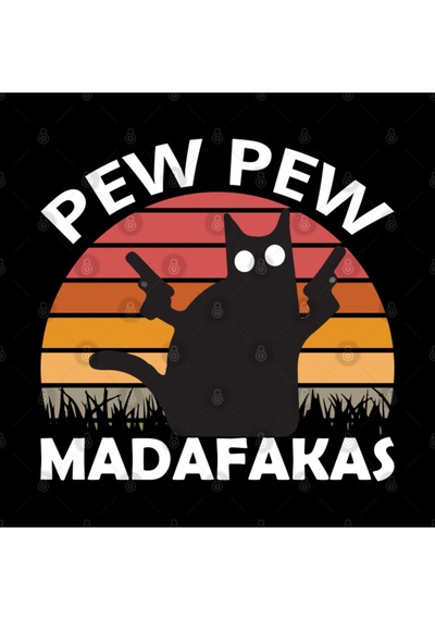Pew Pew Madafakas - Silahşör Kedi Kupa Bardak Çok Renkli