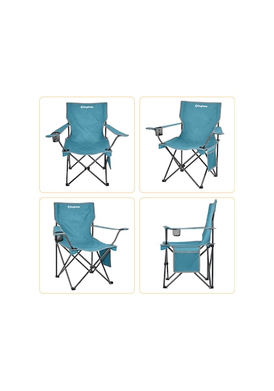 Kingcamp Lotus Comfort Konforlu & Takviyeli Kamp Sandalyesi Cyan Buz Mavisi