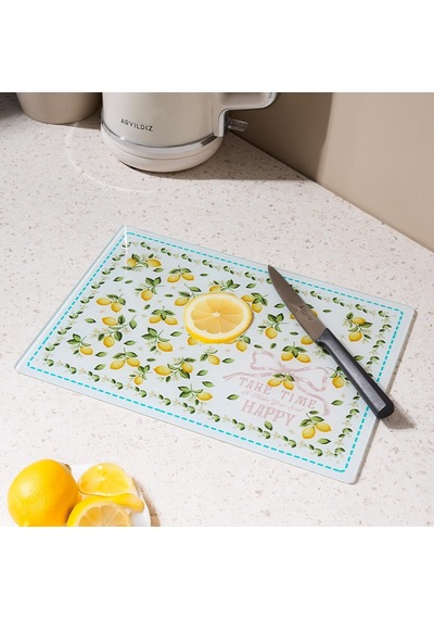 Tr Yıldız Limone Cam Kesme Tahtası 20x30 Cm Genel