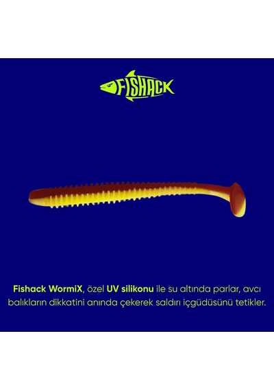 Silikon Kurt Yem - 4,2g 105mm - Turna/levrek Silikonu - 10 Adet - Kırmızı/sarı