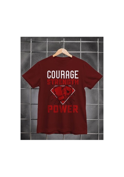 Segungear Csp Erkek Regular Fit Baskılı Spor Tişört Bordo - 933519338 Bordo