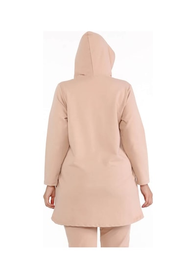 Mia Butik Kadın Büyük Beden İki İplik Krem Taş Ve Pul Payet Detaylı Ceket-820 Krem