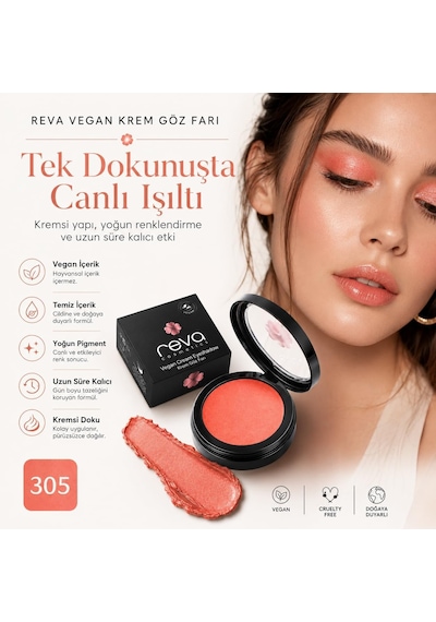 Vegan Krem Göz Farı - No. 305 Temiz Içerik, Uzun Süre Kalıcı & Mono Cream Eyeshadow Diğer