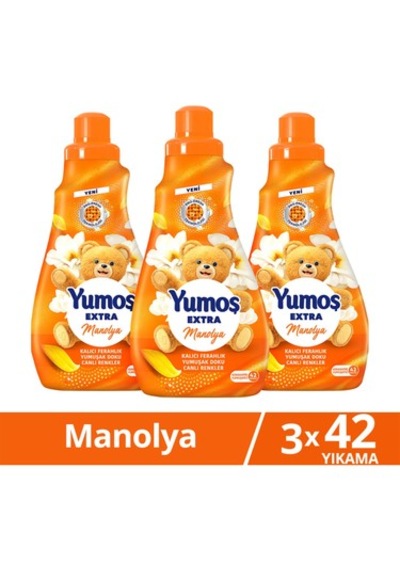 Şeylişeyler - Yumoş Ekstra Konsantre Çamaşır Yumuşatıcısı Manolya 1008 Ml 3 Adet 3'lü Set
