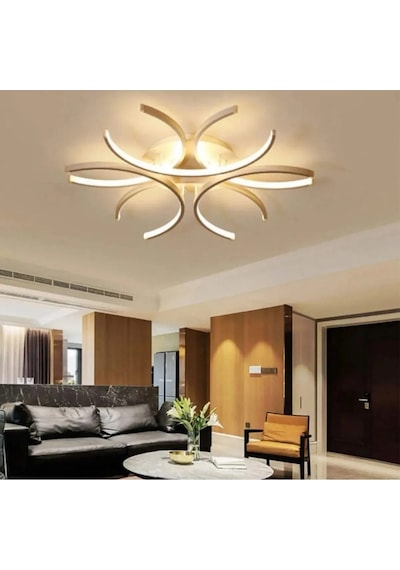 Levora Eskitme Renk Modern Tasarım - Oturma Odası - Salon - Mutfak - Yatak Odası Beyaz Led Avize Eskitme