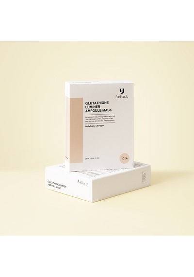Bello.u Glutathione Luminer Ampoule Kağıt Yüz Maskesi 10 Adet X 25 Ml