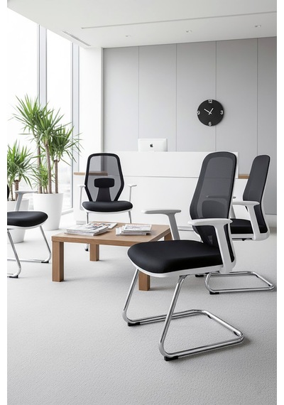 Ofisbazaar Dali Beyaz Fileli Misafir Koltuğu Ergonomik Toplantı Ve Bekleme Koltuğu Siyah Fileli Siyah Ofisbazaar Dali Beyaz Fileli Misafir Koltuğu Ergonomik Toplantı Ve Bekleme Koltuğu Siyah Fileli Siyah