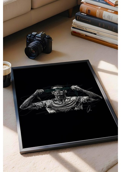 Rafael Nadal Portre Çerçeveli Tablo Tenis - Estetik Poster