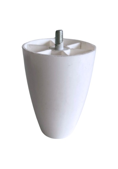 Plastik Ayak 8mm Vidalı Mobilya Koltuk Ve Baza Ayağı Beyaz 10cm 8mm Vidalı 4 Adet Beyaz