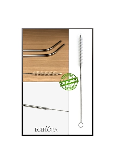 Paslanmaz Çelik Pipet Temizleme Fırçası 4'lü 20 CM