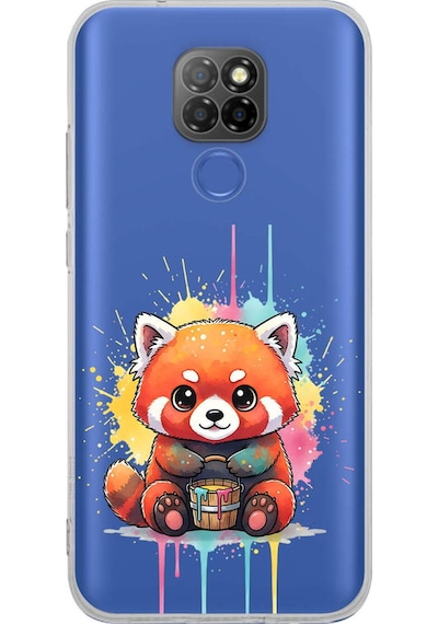 General Mobile Gm 20 İle Uyumlu Splash Tilki Tasarımlı Şeffaf Silikon Kılıf 051k