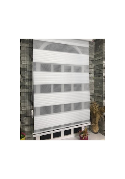 Pliseli Zebra Stor Perde Ekru