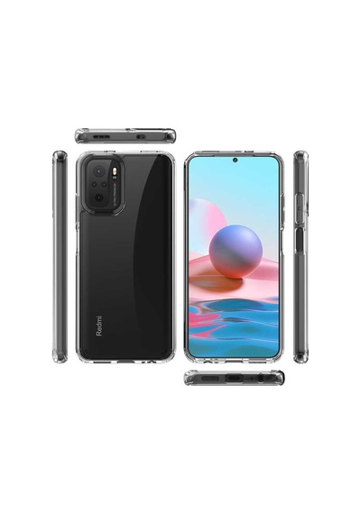 Xiaomi Redmi Note 10S Kılıf Zore Coss Şeffaf Sert Silikon Kılıf Renksiz