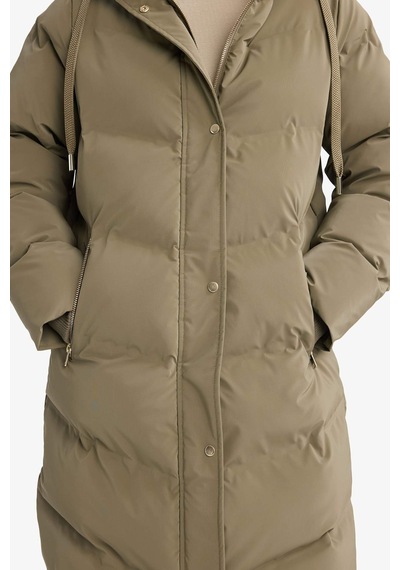 Defacto Regular Fit Kapüşonlu Fermuarlı Parka F2876ax25wnkh402 Haki-kh402