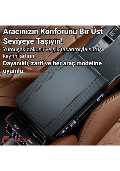 Coofbe Premıum Yumuşak 2 Yan Cüzdanlı Araç Kol Dayama Padi. Kol Dayama Yastığı Araç İçi Organizer Kol Dayama -