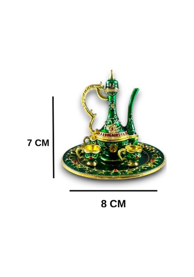 Taş Detaylı Dekoratif Likör Takımı 6 Parça Mıknatıslı Tepsi Üzerinde Sabit Taşlı Takım 8x7 CM 728347798