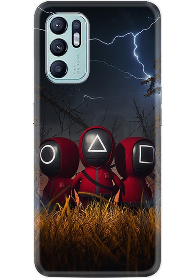 Oppo Reno 6 Kılıf Resimli Desenli Silikon Platinium Series Game 1807