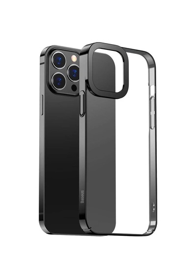 Baseus Glitter Apple iPhone Uyumlu 13 Pro Kılıf Renkli Kenar Şeffaf Kılıf- 5775 Pembe
