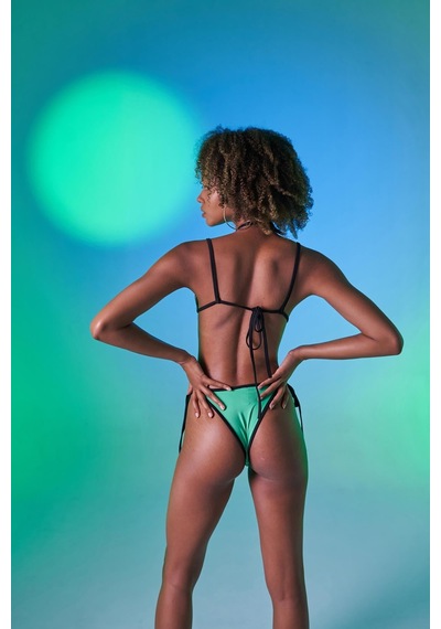 Holly Lolly Kontrast Biyeli Yüksek Bel Emma Bikini Altı Yeşil