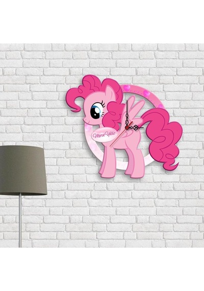 Kişiye Özel Little Pony Tasarımlı Ahşap Duvar Saati - 1 Çok Renkli