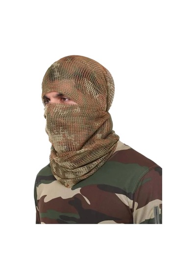 Kamuflaj Kare Askeri Şal Gizlenme Ağı Tactical File Puşi - Çok Renkli