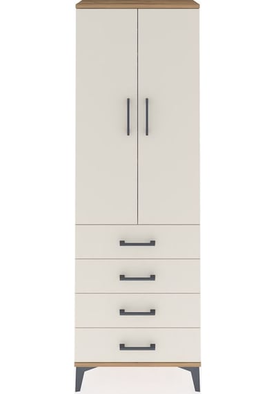 Arges Dolap 3 Raflı 4 Çekmeceli 2 Kapaklı 60x30x182 Çam-aytaşı Atlas Çam