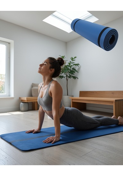 10 Mm Kaydırmaz Fitness Matı Uczzz10mmyogamatımavi-1