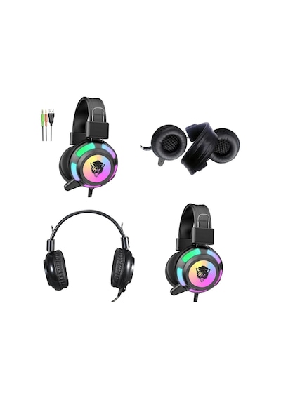 Rainwork Rgb Profesyonel Gaming Mikrofonlu Gamer Oyuncu Kulaklığı Pc Ps Xbox Işıklı Rengarenk Ct4101