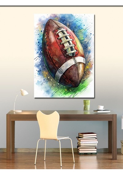 Kanvas Tablo Amerikan Futbol Topu 50cmx70cm